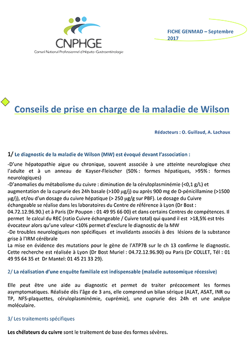 Fiche GENMAD_Conseils de prise en charge de la maladie de Wilson_Couv_2017.png