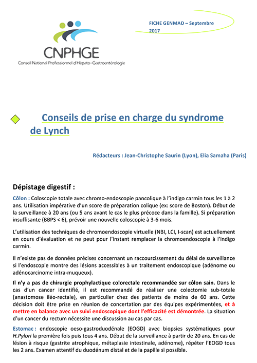 Fiche GENMAD_Conseils de prise en charge du syndrome de Lynch_Couv_2017.png